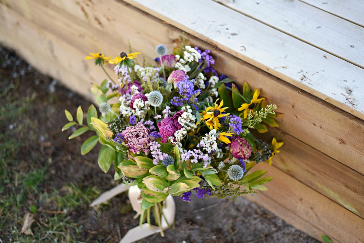 Hybrid Dried and Fresh/Faux Flower Wedding Bouquet (Customizable)