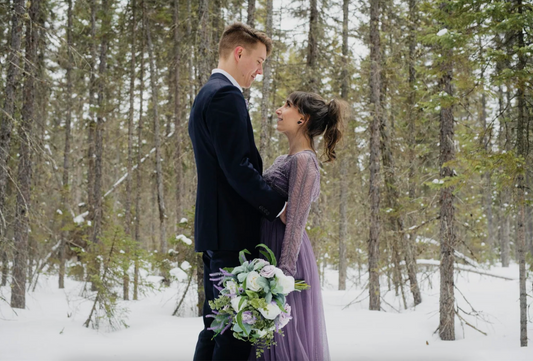 Wedding Flowers for Winter Elopement in Algonquin Park
