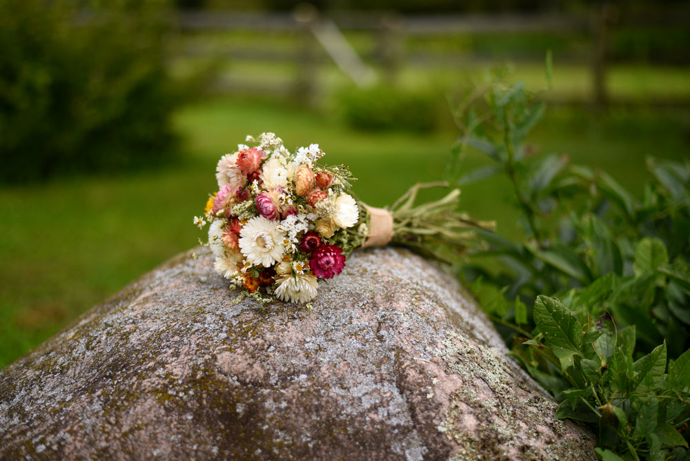 Strawflower Dried Wedding Bouquet
