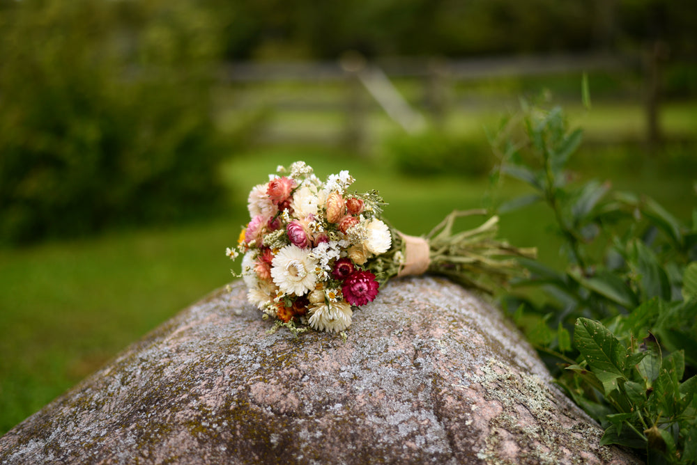 Strawflower Dried Wedding Bouquet