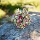 White & Blush Pink Dried Wedding Bouquet