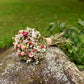 White & Blush Pink Dried Wedding Bouquet