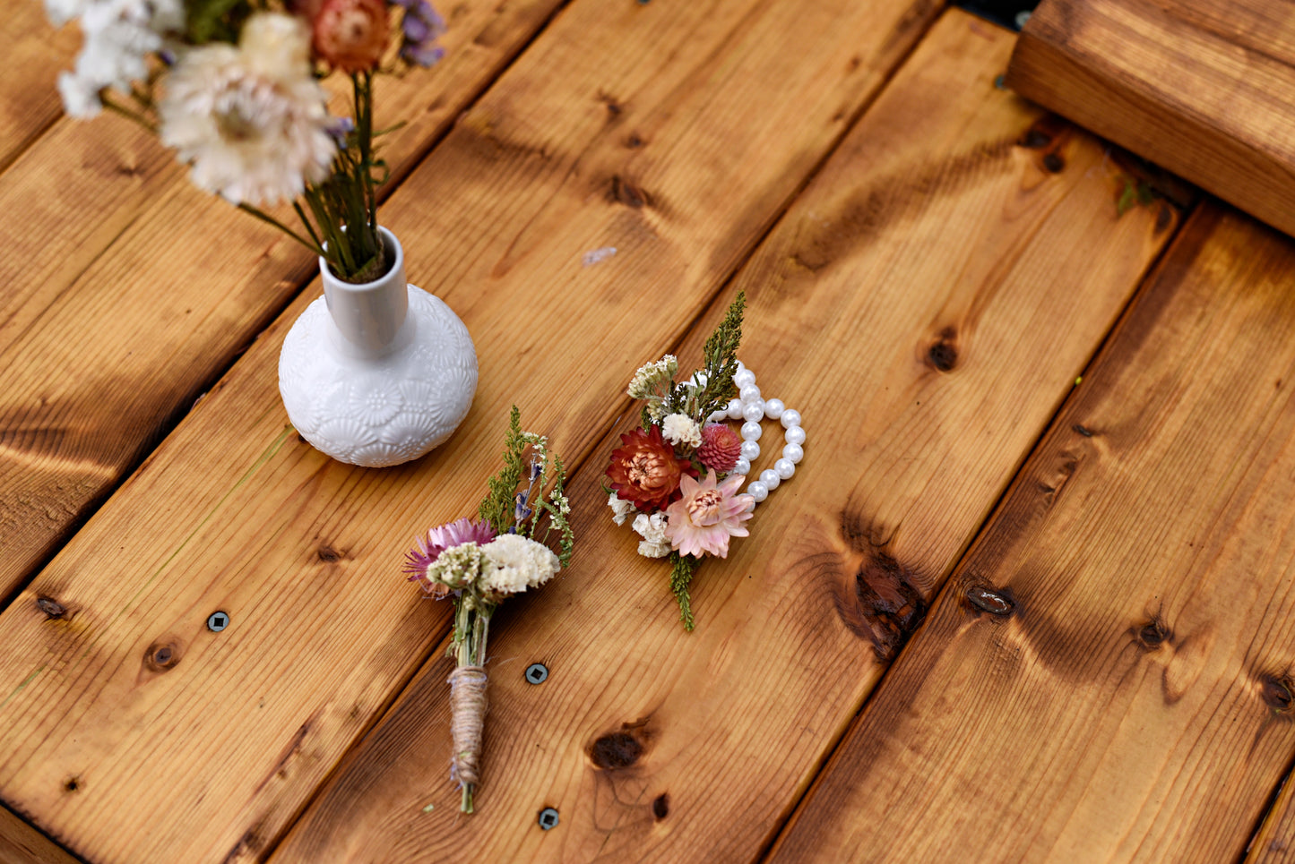 Spring Meadow Dried Flower Corsage