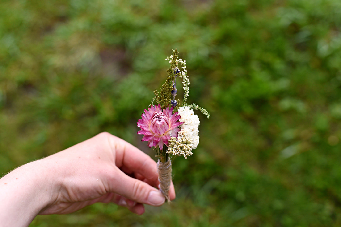 Spring Meadow Dried Flower Boutonniere