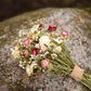 Pink and Cream Wildflower Dried Wedding Bouquet