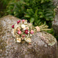 Pink and Cream Wildflower Dried Wedding Bouquet