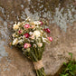 Pink and Cream Wildflower Dried Wedding Bouquet