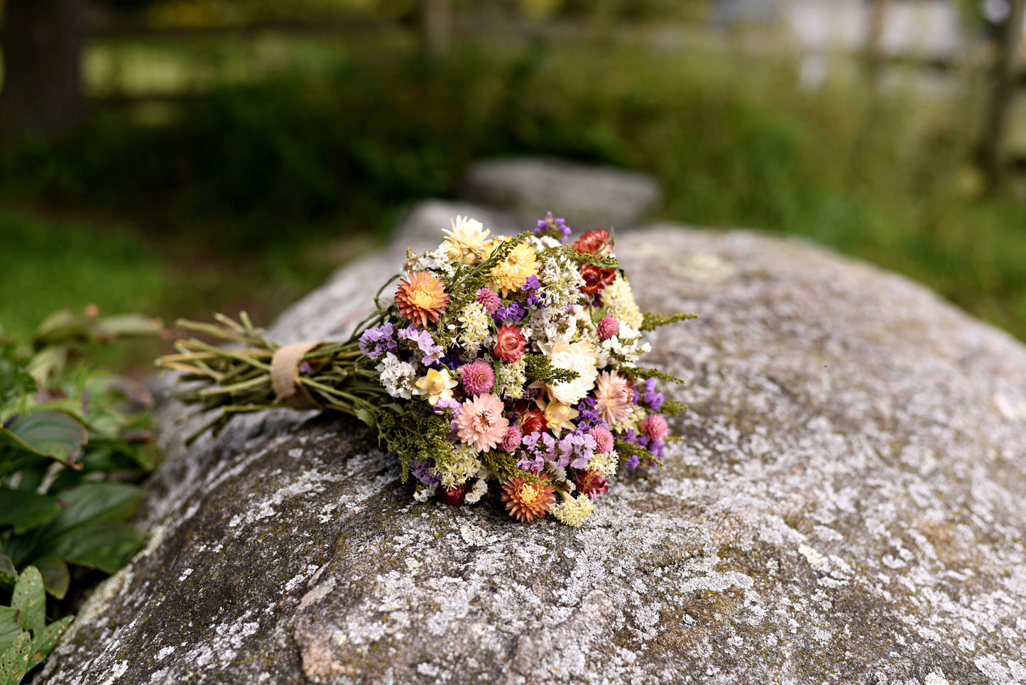 Spring Wildflower Dried Wedding Bouquet
