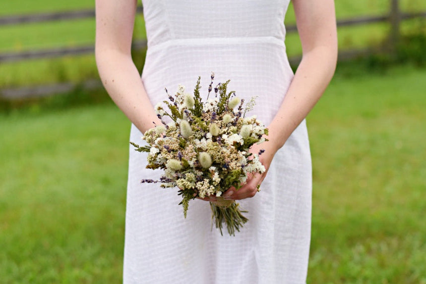 Dried Wildflower Wedding Bouquet