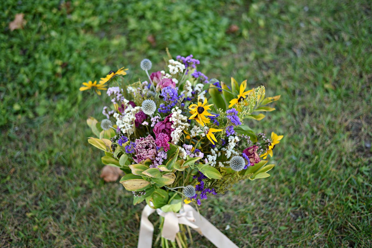 Hybrid Dried and Fresh/Faux Flower Wedding Bouquet (Customizable)