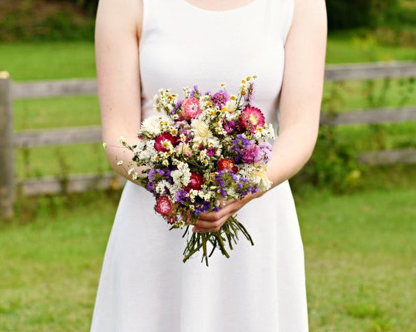 Spring Meadow Dried Wedding Bouquet