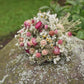 White & Blush Pink Dried Wedding Bouquet