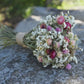 White & Blush Pink Dried Wedding Bouquet