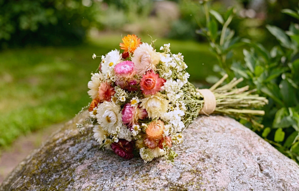 Strawflower Dried Wedding Bouquet